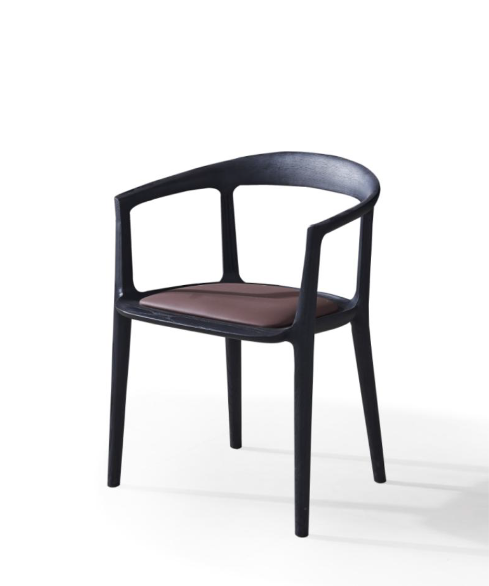 Cirrella Ash Wood Dining Chair in Black