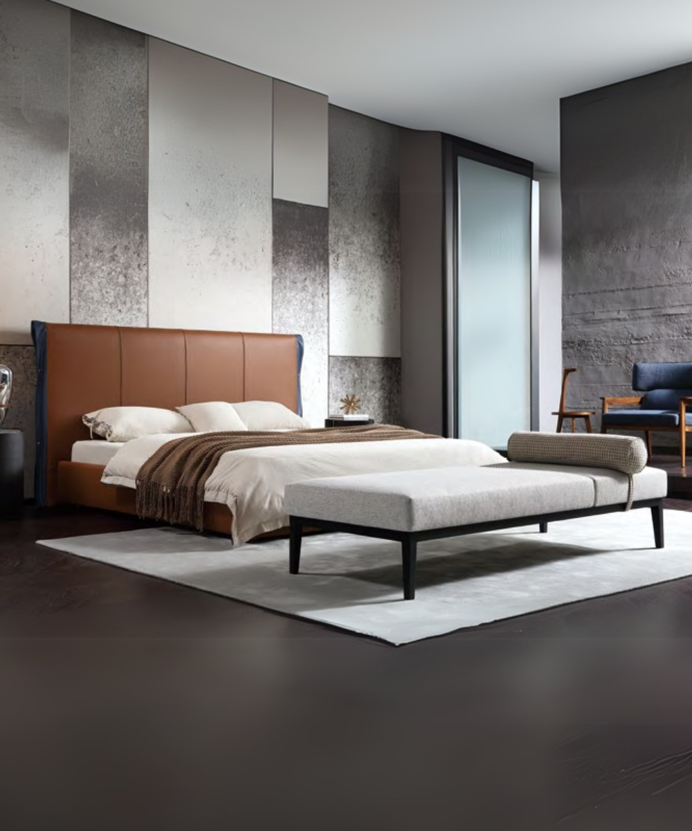 Lionelle Genuine Leather Bed